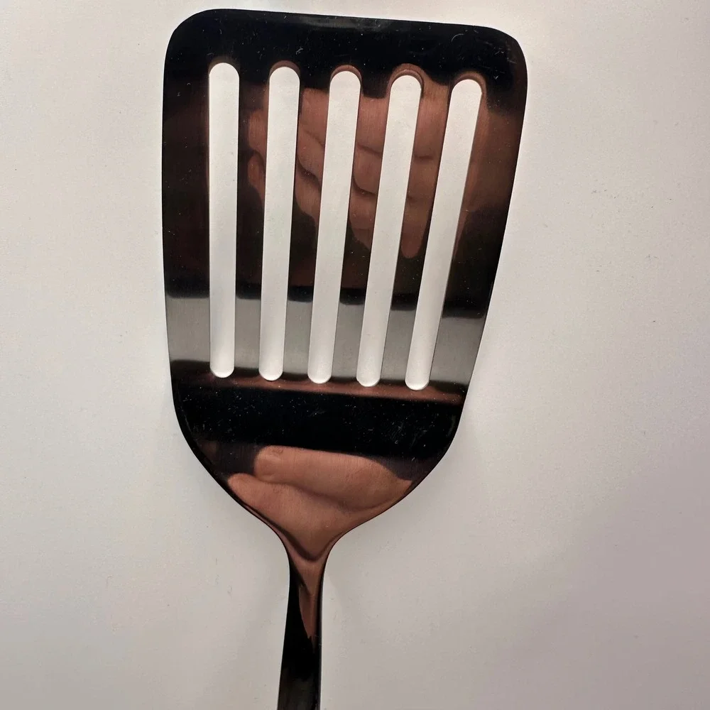 NEW! Spode Christmas Tree Stainless Steel Slotted Turner Spatula Ceramic 13